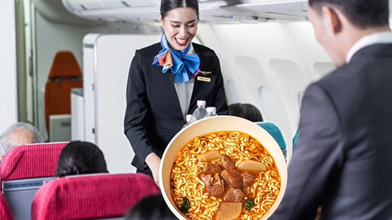 Mì tôm có được mang lên máy bay không